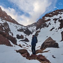 Alfred's guide Yassin early in the morning - on the way to the summit of Ras Ouanoukrim
